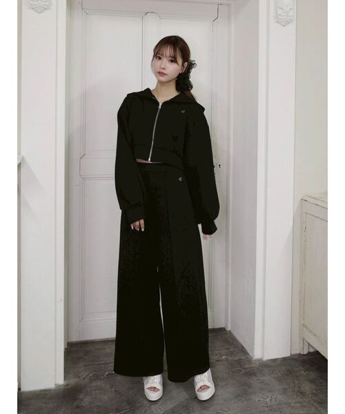 EATME（イートミー）の「【SETUP】ロゴ刺しゅう入りショートパーカー（パーカー・レディース・アイボリー/ブラック/ブルー/ピンク・FREE）」の22枚目の写真