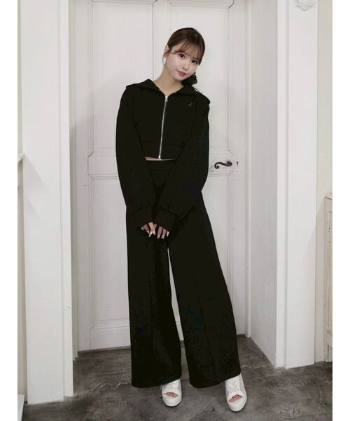 EATME（イートミー）の「【SETUP】ロゴ刺しゅう入りショートパーカー（パーカー・レディース・アイボリー/ブラック/ブルー/ピンク・FREE）」の21枚目の写真