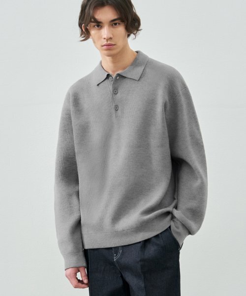 Уэль PBT футболка кардиган [MELANGE GREY]