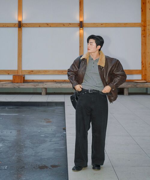 DRAW FIT（ドローフィット）の「ウールPBTハーフカラーニット[MELANGE GREY]（ポロシャツ・メンズ・その他・MEDIUM/LARGE/X-LARGE）」の10枚目の写真