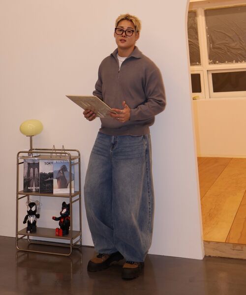 DRAW FIT（ドローフィット）の「ウールPBTハーフカラーニット[MELANGE GREY]（ポロシャツ・メンズ・その他・MEDIUM/LARGE/X-LARGE）」の12枚目の写真