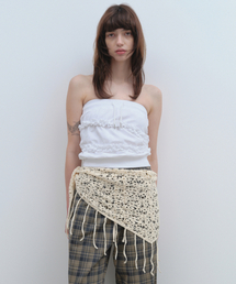 MILLO WOMEN（ミロウーマン）の「フリンジワイドマルチスカーフ[アイボリー]（バンダナ/スカーフ）」