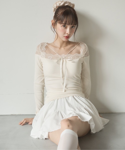 Nadana(ナダナ)の「イレヘムミニスカート(スカート・レディース・ブラウン/ホワイト/ブラック・FREE)」の21枚目の写真