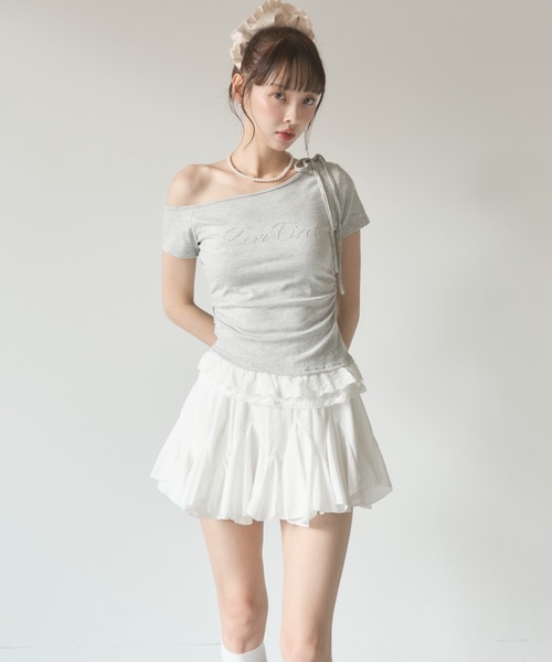 Nadana(ナダナ)の「イレヘムミニスカート(スカート・レディース・ブラウン/ホワイト/ブラック・FREE)」の22枚目の写真