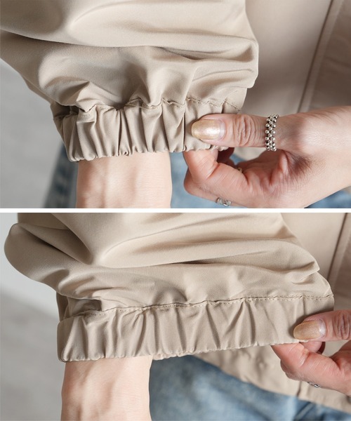 reca(レカ)の「ボリューム袖マウンテンパーカー(マウンテンパーカー・レディース・ライトカーキ/アイボリー・M)」の14枚目の写真