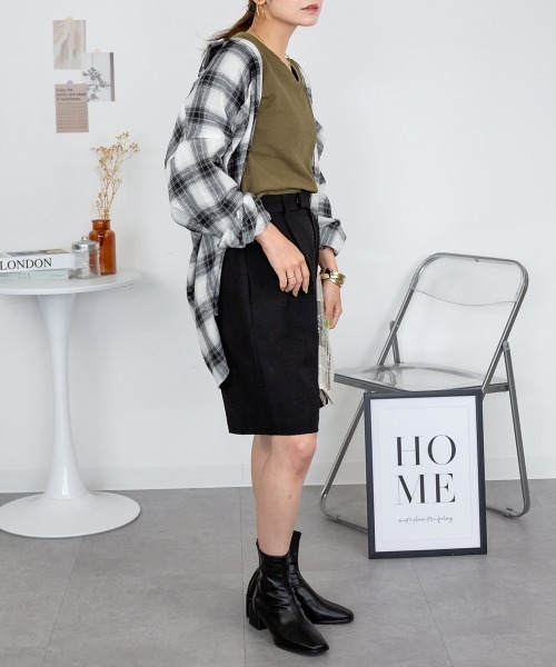 RCD(アールシーディー)の「ワッフルVネック長袖Tシャツ ロングスリーブカットソー(Tシャツ/カットソー・レディース・ネイビー/ホワイト/杢グレー/ブラック/カーキ・M/L/LL/3L/4L)」の14枚目の写真