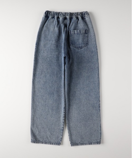 MPS(エムピーエス)の「【MPS】デニム ワイドパンツ (ウエストゴム / 動きやすさ / カジュアルスタイル)(デニムパンツ・キッズ・ライトインディゴブルー/ダークインディゴブルー・110/120/130/140/150/160)」の8枚目の写真