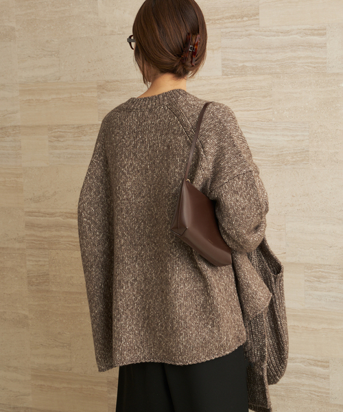 plage（プラージュ）の「3G ミックスVワイドプルオーバー（ニット/セーター・レディース・ベージュ/ブラウン・FREE）」の10枚目の写真