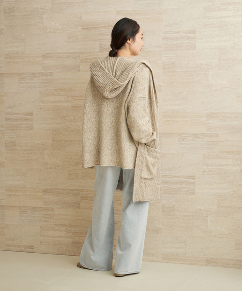 plage（プラージュ）の「3G ミックスVワイドプルオーバー（ニット/セーター・レディース・ベージュ/ブラウン・FREE）」の16枚目の写真