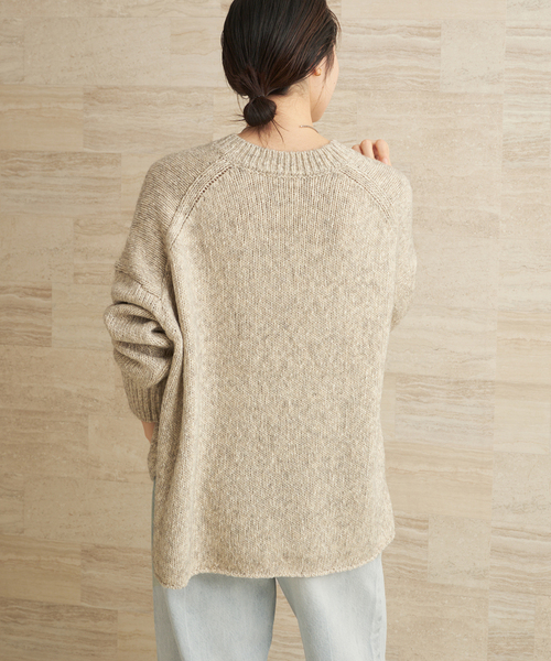 plage（プラージュ）の「3G ミックスVワイドプルオーバー（ニット/セーター・レディース・ベージュ/ブラウン・FREE）」の21枚目の写真