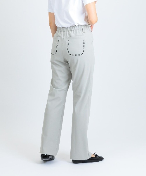 Picone CLUB(ピッコーネクラブ)の「UV冷感ストレートパンツ(その他パンツ・レディース・ブラック/ベージュ/ホワイト・LL/L/M)」の1枚目の写真