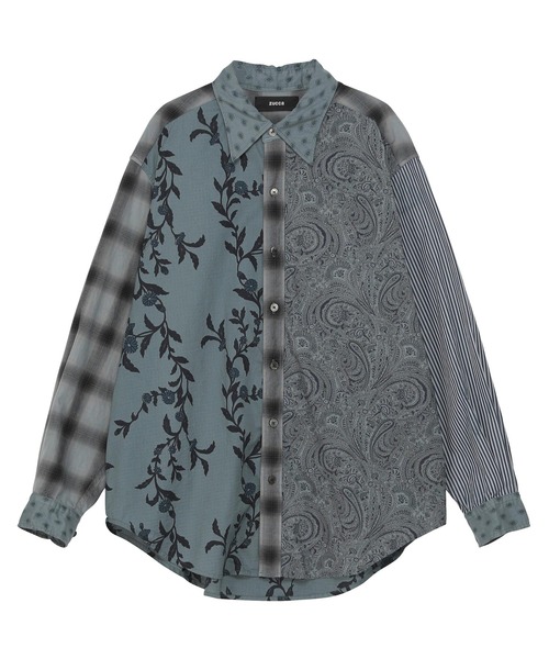 ZUCCa(ズッカ)の「DOCKING PIECE DYE / シャツ(シャツ/ブラウス・レディース・ダークグレー/ブルー・M size/XL)」の1枚目の写真