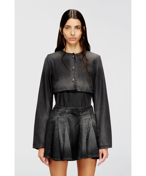 DIESEL(ディーゼル)の「ウィメンズ デニムジャケット DE-TERRI-S(デニムジャケット・レディース・ブラック系その他・X-SMALL/MEDIUM/SMALL)」の5枚目の写真