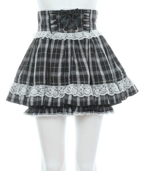 Secret Honey（シークレットハニー）の「レースアップスカパン（スカート・レディース・ブラック/グレー・MEDIUM）」の11枚目の写真