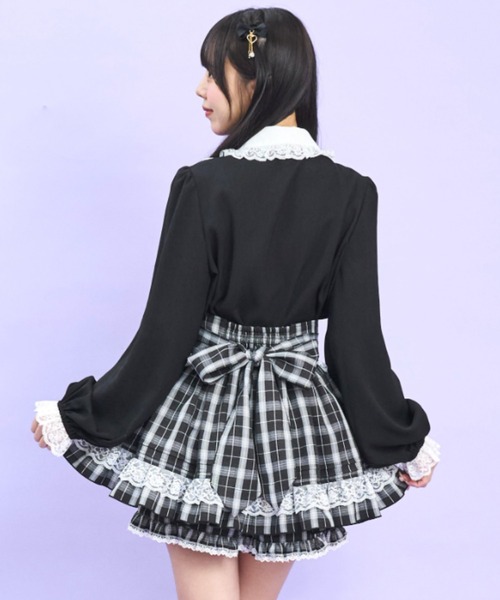 Secret Honey（シークレットハニー）の「レースアップスカパン（スカート・レディース・ブラック/グレー・MEDIUM）」の8枚目の写真