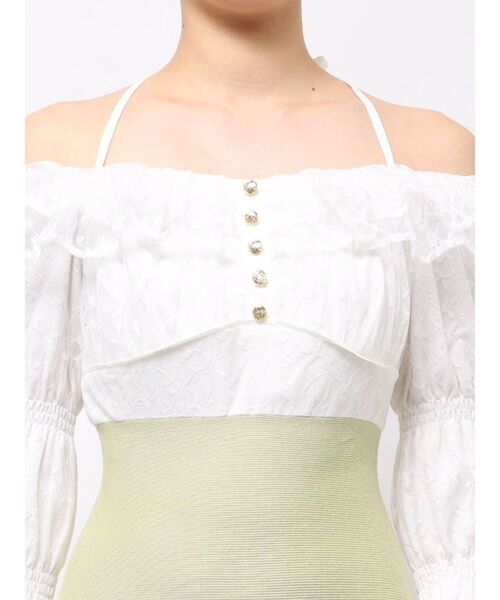 RESEXXY（リゼクシー）の「レースドッキングマーメイドニットワンピース（ワンピース・レディース・チャコールグレー/ベージュ/ミント・FREE）」の8枚目の写真