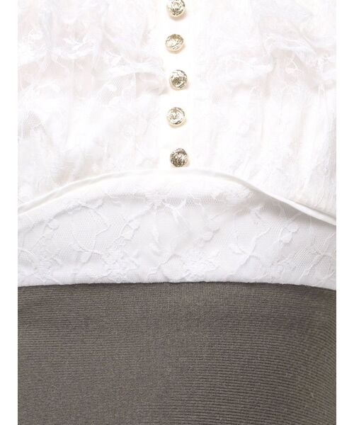 RESEXXY（リゼクシー）の「レースドッキングマーメイドニットワンピース（ワンピース・レディース・チャコールグレー/ベージュ/ミント・FREE）」の12枚目の写真