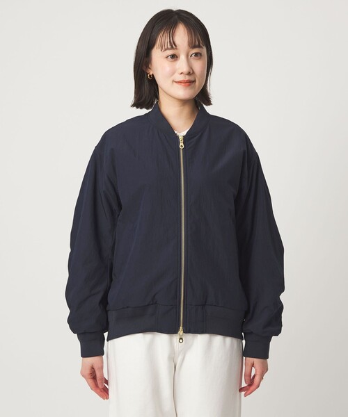 green label relaxing（グリーンレーベルリラクシング）の「コクーン MA-1（MA-1・レディース・モカ/ネイビー・38/36）」の12枚目の写真