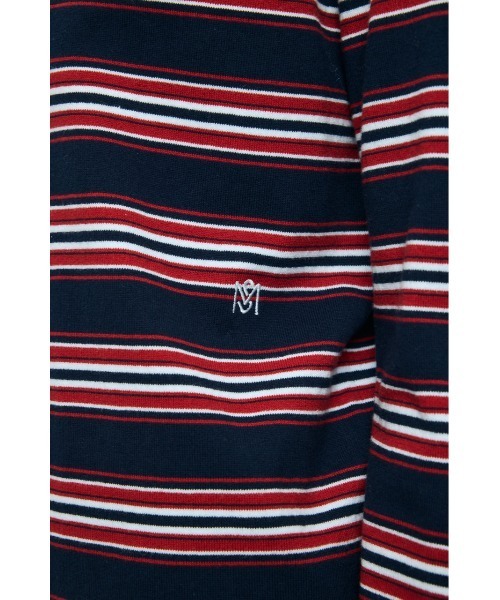 MOUSSY(マウジー)の「BORDER POLO KNIT Tシャツ(ポロシャツ・レディース・ホワイト/ブラウン/ネイビー・FREE)」の12枚目の写真