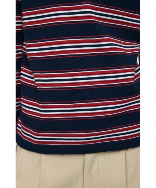 MOUSSY(マウジー)の「BORDER POLO KNIT Tシャツ(ポロシャツ・レディース・ホワイト/ブラウン/ネイビー・FREE)」の13枚目の写真