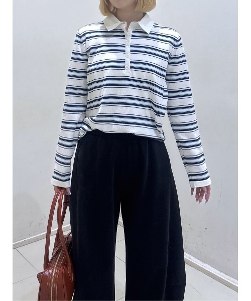MOUSSY BORDER KNIT ポロ セール】BORDER POLO KNIT Tシャツ（ポロシャツ）｜MOUSSY（マウジー