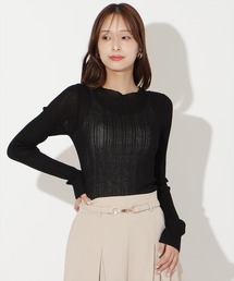 アンドクチュール　ニット AND COUTURE（アンドクチュール） ニット セーター シアーランダム