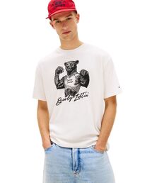 リラックスフィットベアプリントショートスリーブTシャツ