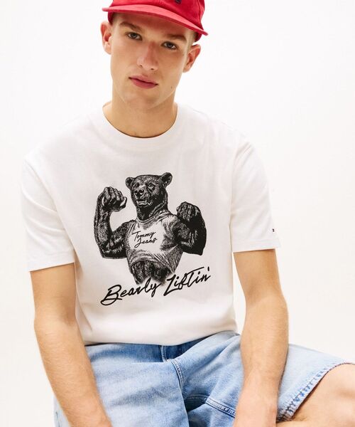 tommy jeans（トミー ジーンズ）の「リラックスフィットベアプリントショートスリーブTシャツ（Tシャツ/カットソー・メンズ・ホワイト/ブラック・MEDIUM/LARGE/X-SMALL/X-LARGE/SMALL）」の11枚目の写真