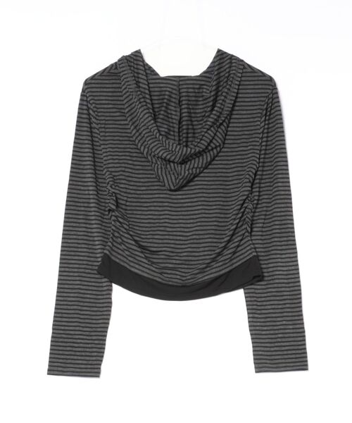 GORGE(ゴージ)の「《ヘンリーネック×フード付き》レイヤードカットソー/春秋/全3色(Tシャツ/カットソー・レディース・ブラック/その他/チャコール・F)」の19枚目の写真