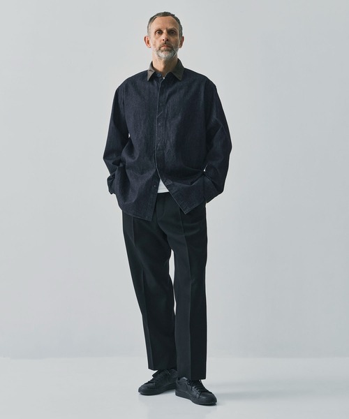 N.HOOLYWOOD（N.ハリウッド）の「【N.HOOLYWOOD/エヌハリウッド】別注襟切替シャツ ONE WASH（シャツ/ブラウス・メンズ・ネイビー・36/38）」の2枚目の写真