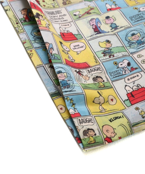 FRUIT OF THE LOOM（フルーツオブザルーム）の「FTL x PEANUTS エコバッグS2 / ピーナッツ コラボ コミック 総柄プリント（エコバッグ/サブバッグ・メンズ・イエロー・FREE）」の6枚目の写真