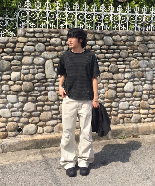 INTEMPOMOOD(インテンポムード)の「ダートディテールフレアパンツ_サンドベージュ(その他パンツ・メンズ・サンドベージュ・MEDIUM/LARGE/X-LARGE)」の6枚目の写真
