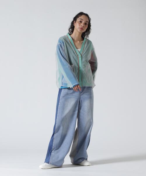 AULA AILA(アウラアイラ)の「AULA AILA(アウラ アイラ)別注チュールレイヤードカーディガン(カーディガン/ボレロ・レディース・ブラック/モスグリーン・F)」の9枚目の写真