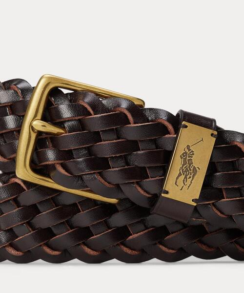 POLO RALPH LAUREN(ポロ ラルフ ローレン)の「ブレーデッド レザー ベルト(ベルト・メンズ・ブラウン系・32/34)」の4枚目の写真