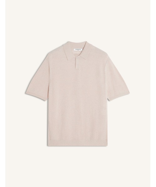 Maison Kitsune(メゾンキツネ)の「TEXTURED MERINO COTTON SHORT SLEEVE POLO(ポロシャツ・メンズ・ベージュ/ライトベージュ・XS/S/M/L)」の2枚目の写真