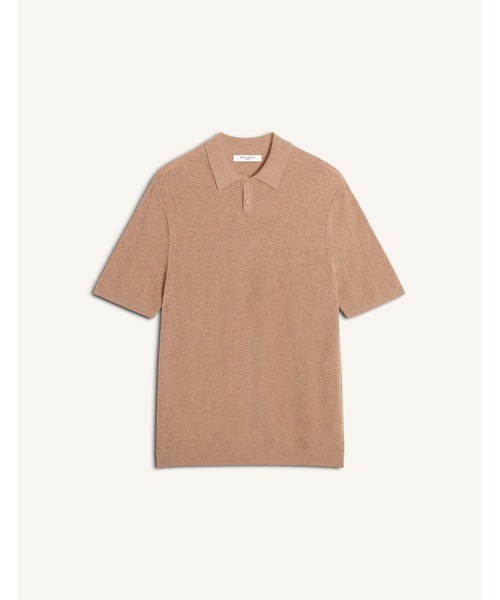 Maison Kitsune(メゾンキツネ)の「TEXTURED MERINO COTTON SHORT SLEEVE POLO(ポロシャツ・メンズ・ベージュ/ライトベージュ・XS/S/M/L)」の3枚目の写真