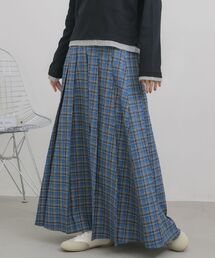 RETRO GIRL | チェックプリーツロングSK(スカート)