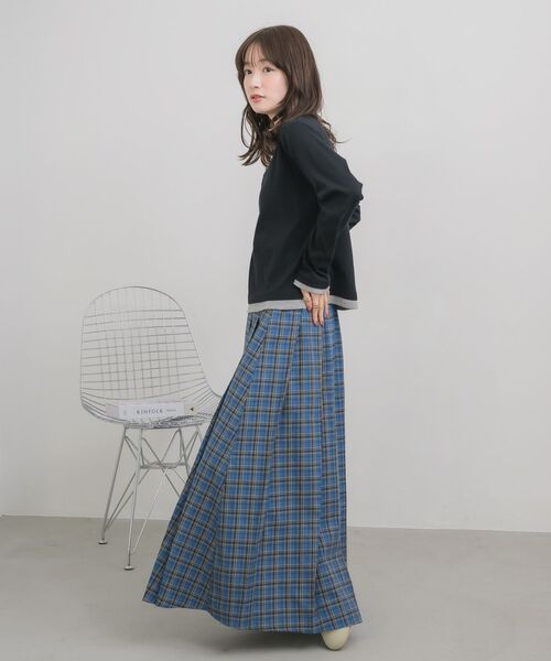 RETRO GIRL（レトロガール）の「チェックプリーツロングSK（スカート・レディース・ブルー系その他2/ブラック系その他2・FREE）」の6枚目の写真