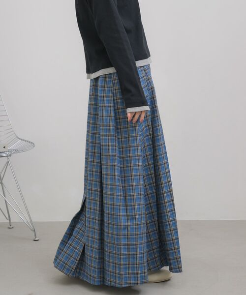 RETRO GIRL（レトロガール）の「チェックプリーツロングSK（スカート・レディース・ブルー系その他2/ブラック系その他2・FREE）」の8枚目の写真