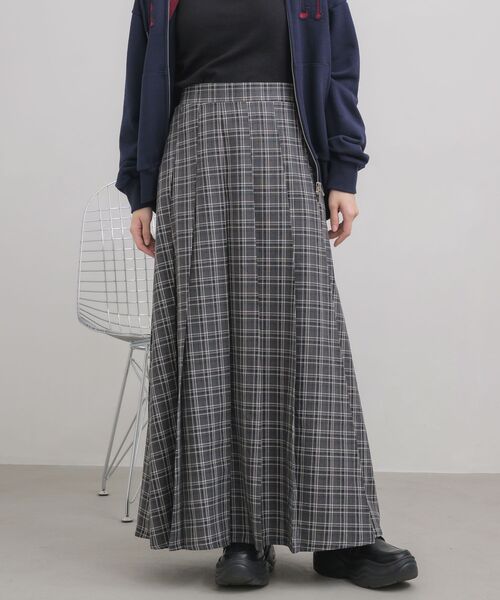 RETRO GIRL（レトロガール）の「チェックプリーツロングSK（スカート・レディース・ブルー系その他2/ブラック系その他2・FREE）」の15枚目の写真