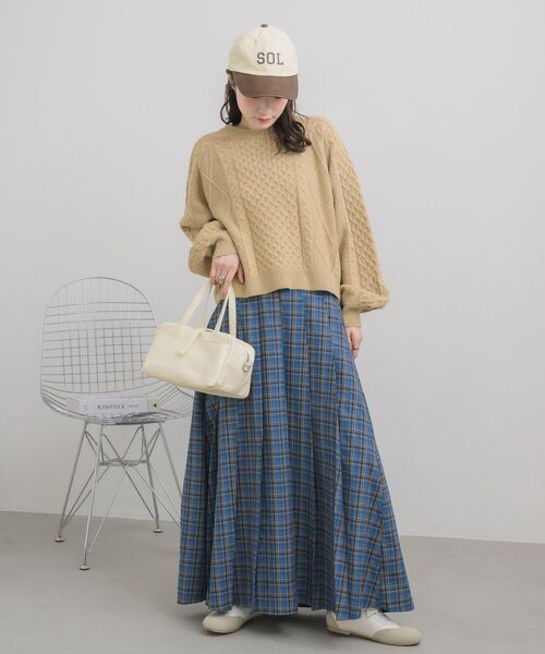 RETRO GIRL（レトロガール）の「チェックプリーツロングSK（スカート・レディース・ブルー系その他2/ブラック系その他2・FREE）」の21枚目の写真