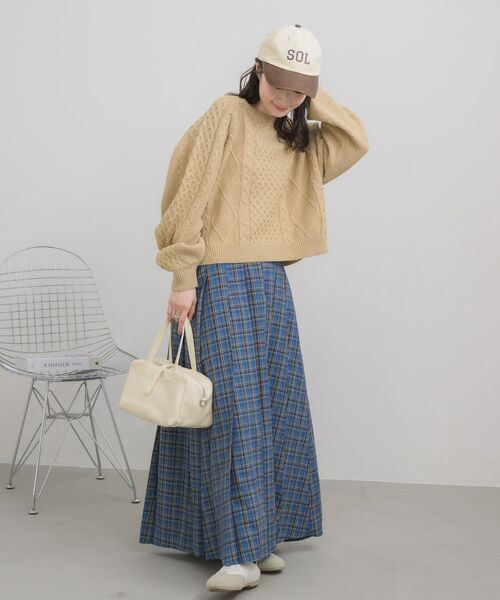 RETRO GIRL（レトロガール）の「チェックプリーツロングSK（スカート・レディース・ブルー系その他2/ブラック系その他2・FREE）」の22枚目の写真