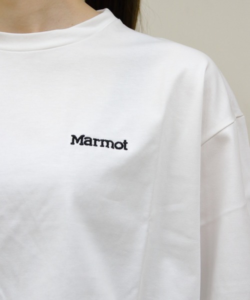 MARMOT（マーモット）の「Marmot/マーモット　クロップドコードTEE　Cropped Cord T-Shirts（Tシャツ/カットソー・レディース・ホワイト/ブラック/グリーン・M）」の5枚目の写真