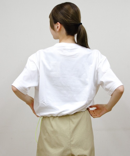 MARMOT（マーモット）の「Marmot/マーモット　クロップドコードTEE　Cropped Cord T-Shirts（Tシャツ/カットソー・レディース・ホワイト/ブラック/グリーン・M）」の8枚目の写真