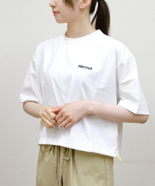 MARMOT（マーモット）の「Marmot/マーモット　クロップドコードTEE　Cropped Cord T-Shirts（Tシャツ/カットソー・レディース・ホワイト/ブラック/グリーン・M）」の9枚目の写真