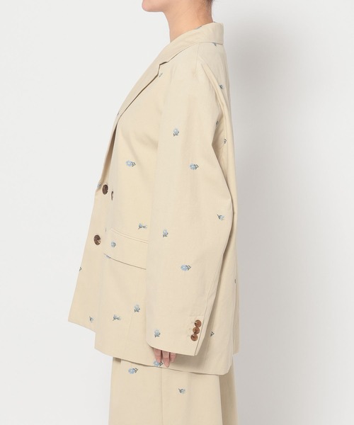 LOWRYS FARM(ローリーズファーム)の「C/Nシシュウダブルジャケット 655805(その他アウター・レディース・ベージュ・FREE)」の3枚目の写真