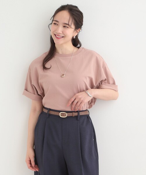 SHOO・LA・RUE(シューラルー)の「シンプルベルト(ベルト・レディース・ダークブラウン/ブラック/アイボリー/ベージュ・00)」の10枚目の写真