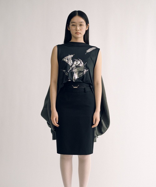 KEISUKEYOSHIDA(ケイスケヨシダ)の「Parka (sleeveless lining)(パーカー・レディース・グレー/ブラック・FREE)」の2枚目の写真