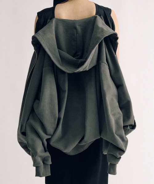 KEISUKEYOSHIDA(ケイスケヨシダ)の「Parka (sleeveless lining)(パーカー・レディース・グレー/ブラック・FREE)」の8枚目の写真