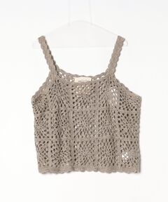 W FACE MIX MESH GATHER N/S TOPS（タンクトップ）｜CLANE（クラネ）の